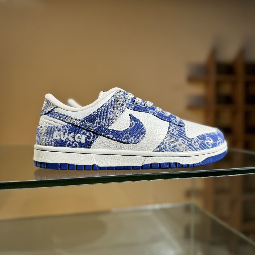 280 Nike SB Dunk Low 古驰联名 灰蓝牛仔 周年高端定制 低帮休闲板鞋 SC9207-419