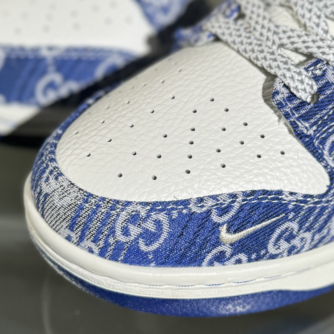 280 Nike SB Dunk Low 古驰联名 灰蓝牛仔 周年高端定制 低帮休闲板鞋 SC9207-419