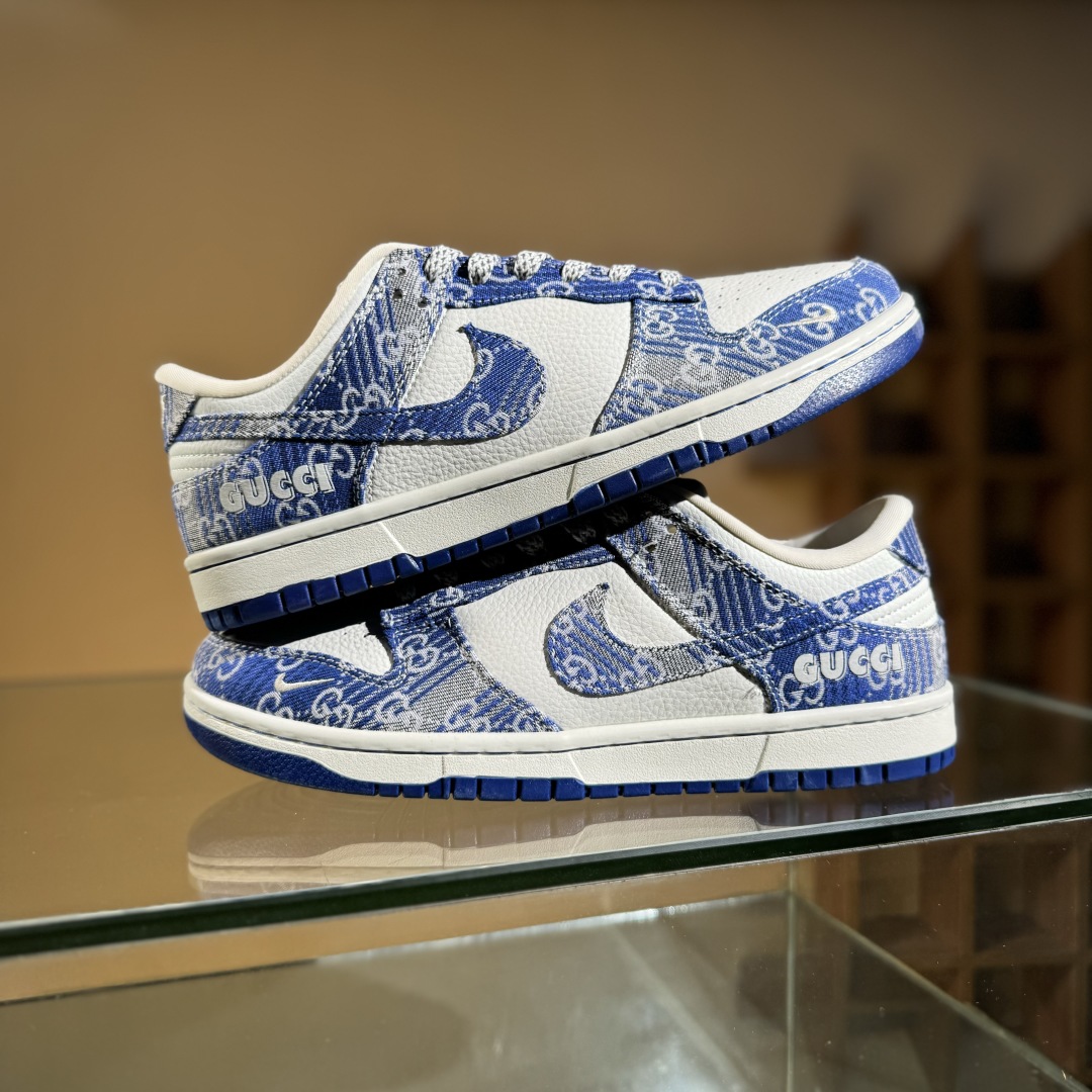 280 Nike SB Dunk Low 古驰联名 灰蓝牛仔 周年高端定制 低帮休闲板鞋 SC9207-419