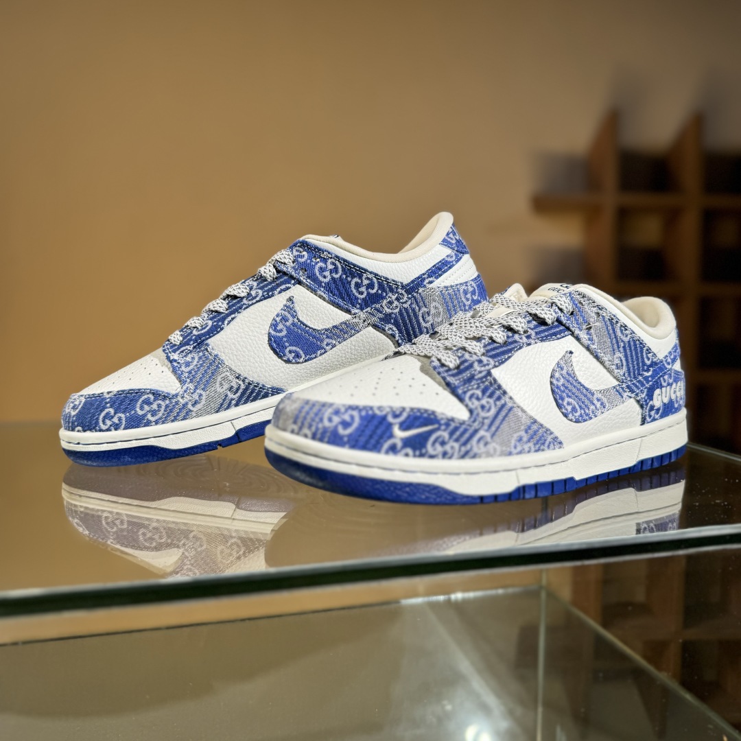280 Nike SB Dunk Low 古驰联名 灰蓝牛仔 周年高端定制 低帮休闲板鞋 SC9207-419