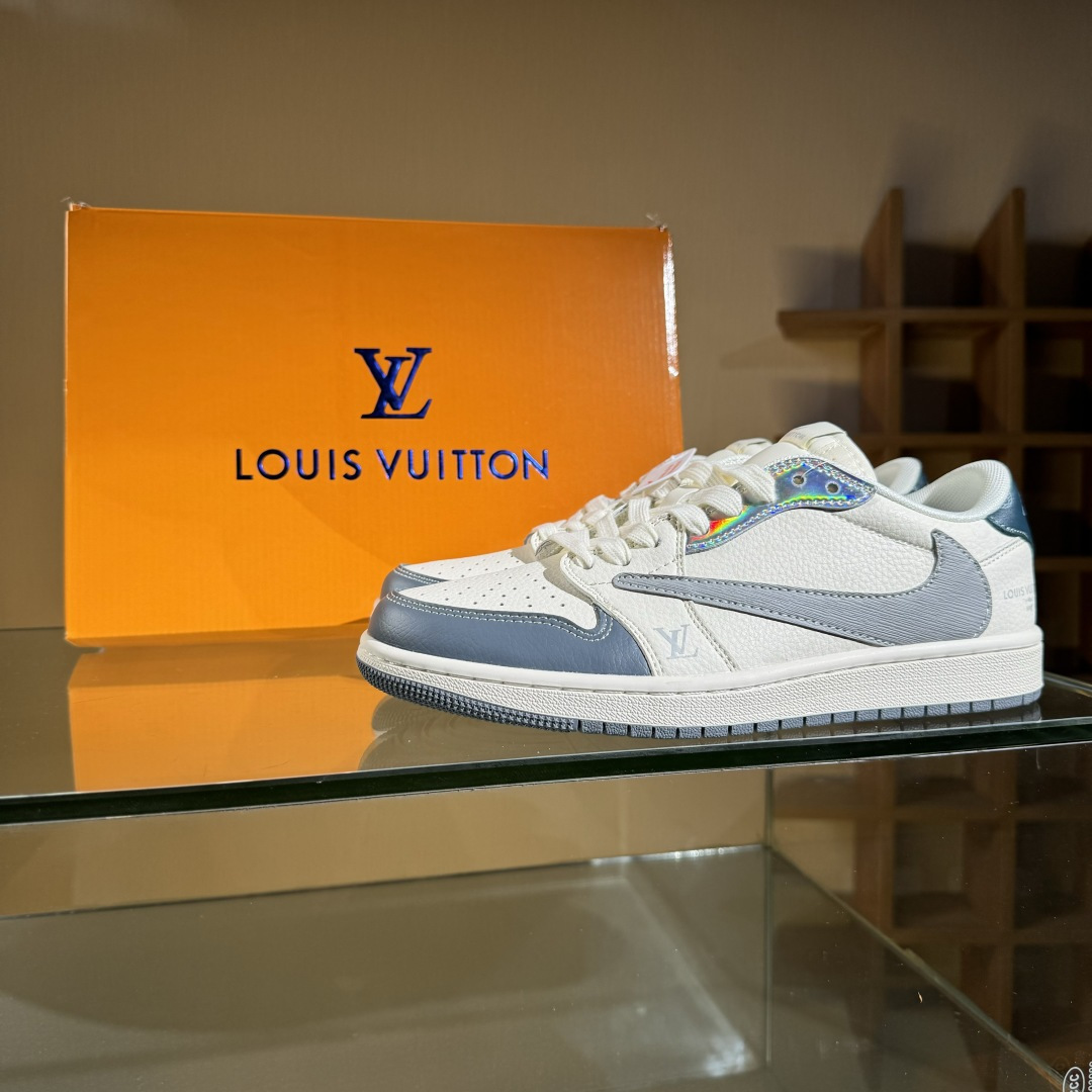 280 Travis Scott x Nike Air Jordan 1 Low x Louis Vuitton Air Jordan 1 Low 反转灰白倒钩 XS7089-615-Chinese UA Cheap High Quatity Brand Clothes Bags handbags Sneakers wholesale wholesaler seller from China Factory suppliers Fashion Clothing Shoes best Quality Beautiful Price 280 Travis Scott x Nike Air Jordan 1 Low x Louis Vuitton Air Jordan 1 Low 反转灰白倒钩 XS7089-615