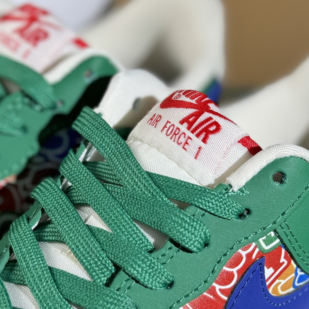 260 Nike Air Force 1'07 Low 联名 双拼绿蓝勾 空军一号低帮休闲板鞋 KJ1688-007-Chinese UA Cheap High Quatity Brand Clothes Bags handbags Sneakers wholesale wholesaler seller from China Factory suppliers Fashion Clothing Shoes best Quality Beautiful Price 260 Nike Air Force 1'07 Low 联名 双拼绿蓝勾 空军一号低帮休闲板鞋 KJ1688-007