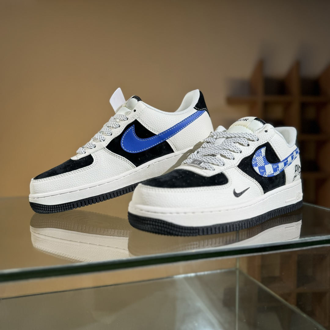 260 Nike Air Force 1 Low 07 x DIOR 白黑蓝小勾满天星 HS8068-044-Chinese UA Cheap High Quatity Brand Clothes Bags handbags Sneakers wholesale wholesaler seller from China Factory suppliers Fashion Clothing Shoes best Quality Beautiful Price 260 Nike Air Force 1 Low 07 x DIOR 白黑蓝小勾满天星 HS8068-044