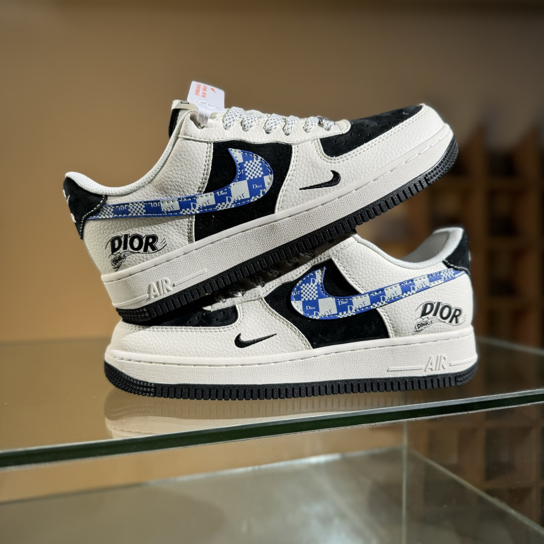 260 Nike Air Force 1 Low 07 x DIOR 白黑蓝小勾满天星 HS8068-044-Chinese UA Cheap High Quatity Brand Clothes Bags handbags Sneakers wholesale wholesaler seller from China Factory suppliers Fashion Clothing Shoes best Quality Beautiful Price 260 Nike Air Force 1 Low 07 x DIOR 白黑蓝小勾满天星 HS8068-044