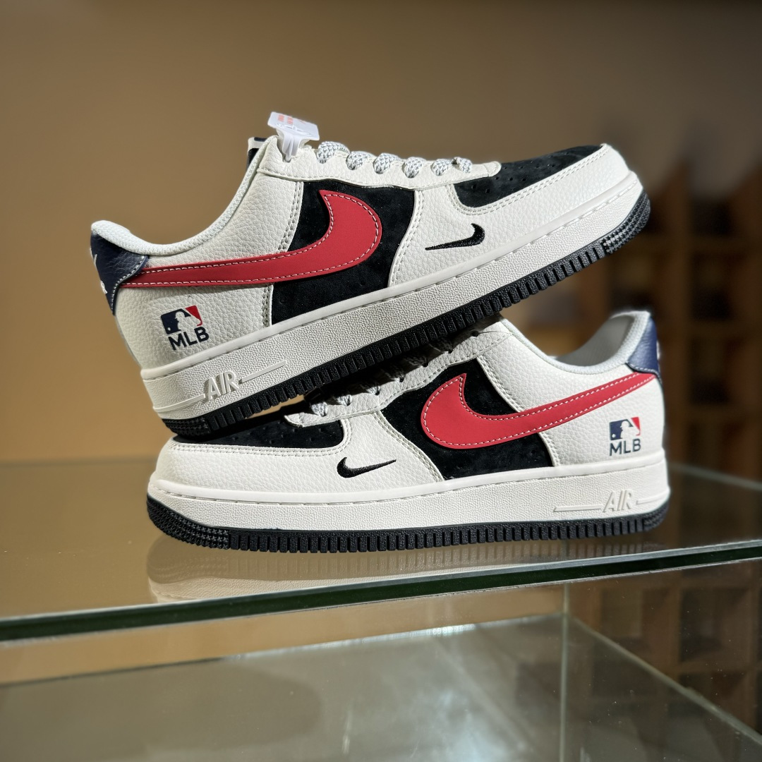 260 Nike Air Force 1 Low 07 x MLB 白黑红小勾满天星 HS8068-052-Chinese UA Cheap High Quatity Brand Clothes Bags handbags Sneakers wholesale wholesaler seller from China Factory suppliers Fashion Clothing Shoes best Quality Beautiful Price 260 Nike Air Force 1 Low 07 x MLB 白黑红小勾满天星 HS8068-052