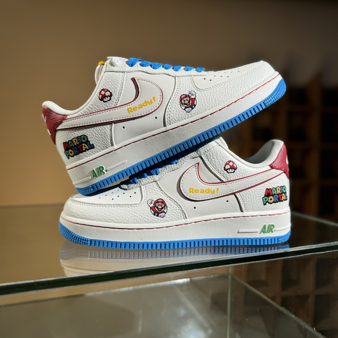260 Nike Air Force 1 Low 07 x Mario 白蓝彩 SC0601-567-Chinese UA Cheap High Quatity Brand Clothes Bags handbags Sneakers wholesale wholesaler seller from China Factory suppliers Fashion Clothing Shoes best Quality Beautiful Price 260 Nike Air Force 1 Low 07 x Mario 白蓝彩 SC0601-567