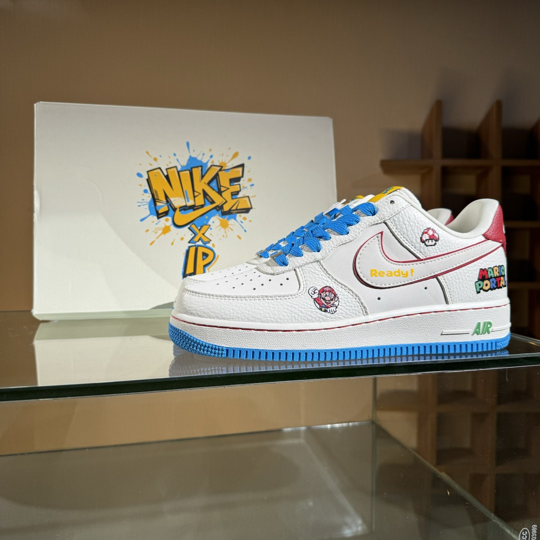 260 Nike Air Force 1 Low 07 x Mario 白蓝彩 SC0601-567-Chinese UA Cheap High Quatity Brand Clothes Bags handbags Sneakers wholesale wholesaler seller from China Factory suppliers Fashion Clothing Shoes best Quality Beautiful Price 260 Nike Air Force 1 Low 07 x Mario 白蓝彩 SC0601-567