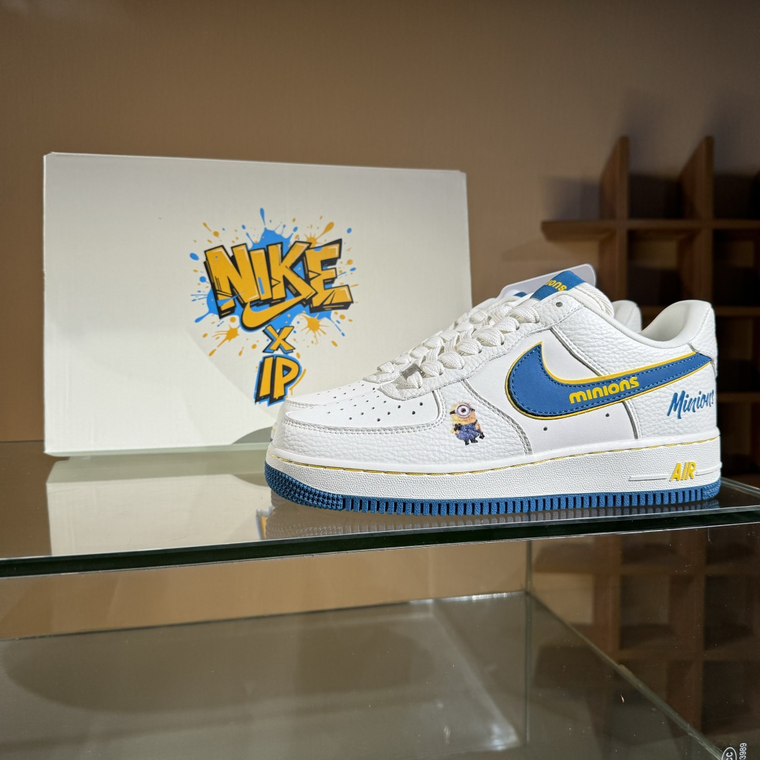 260 Nike Air Force 1'07 Low 小黄人 白蓝金韵 空军一号低帮休闲板鞋 SC0601-566-Chinese UA Cheap High Quatity Brand Clothes Bags handbags Sneakers wholesale wholesaler seller from China Factory suppliers Fashion Clothing Shoes best Quality Beautiful Price 260 Nike Air Force 1'07 Low 小黄人 白蓝金韵 空军一号低帮休闲板鞋 SC0601-566