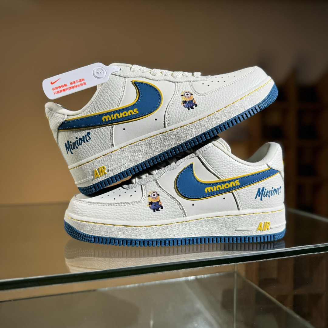 260 Nike Air Force 1'07 Low 小黄人 白蓝金韵 空军一号低帮休闲板鞋 SC0601-566-Chinese UA Cheap High Quatity Brand Clothes Bags handbags Sneakers wholesale wholesaler seller from China Factory suppliers Fashion Clothing Shoes best Quality Beautiful Price 260 Nike Air Force 1'07 Low 小黄人 白蓝金韵 空军一号低帮休闲板鞋 SC0601-566