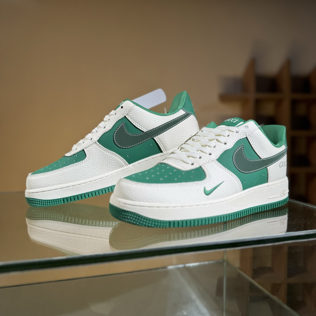 260 Nike Air Force 1 Low 07 x GUCCI 白绿小勾 KK1988-083-Chinese UA Cheap High Quatity Brand Clothes Bags handbags Sneakers wholesale wholesaler seller from China Factory suppliers Fashion Clothing Shoes best Quality Beautiful Price 260 Nike Air Force 1 Low 07 x GUCCI 白绿小勾 KK1988-083