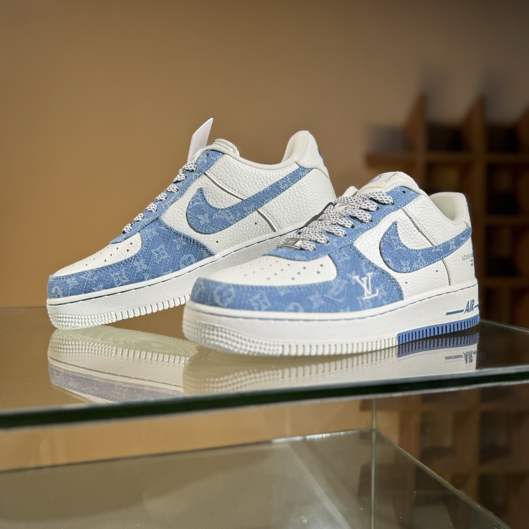 260 Nike Air Force 1'07 Low LV联名 淡蓝牛仔 空军一号低帮休闲板鞋 SC0601-555
