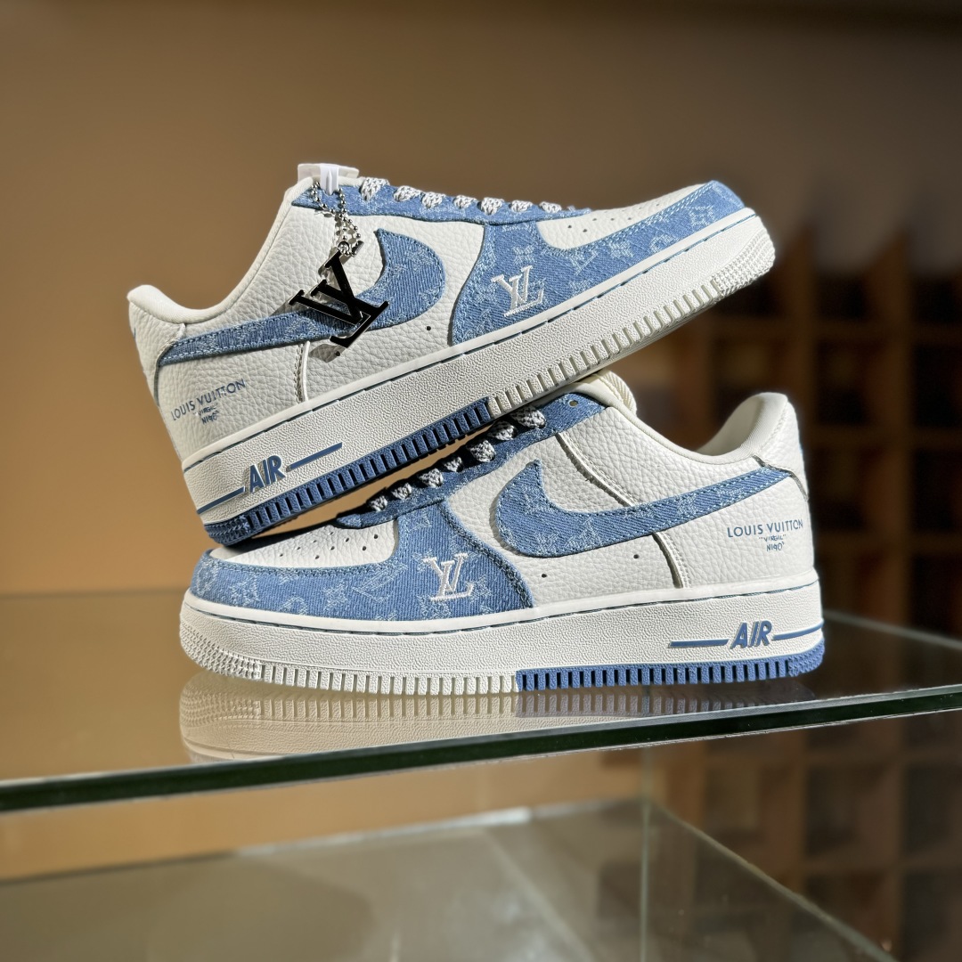 260 Nike Air Force 1'07 Low LV联名 淡蓝牛仔 空军一号低帮休闲板鞋 SC0601-555