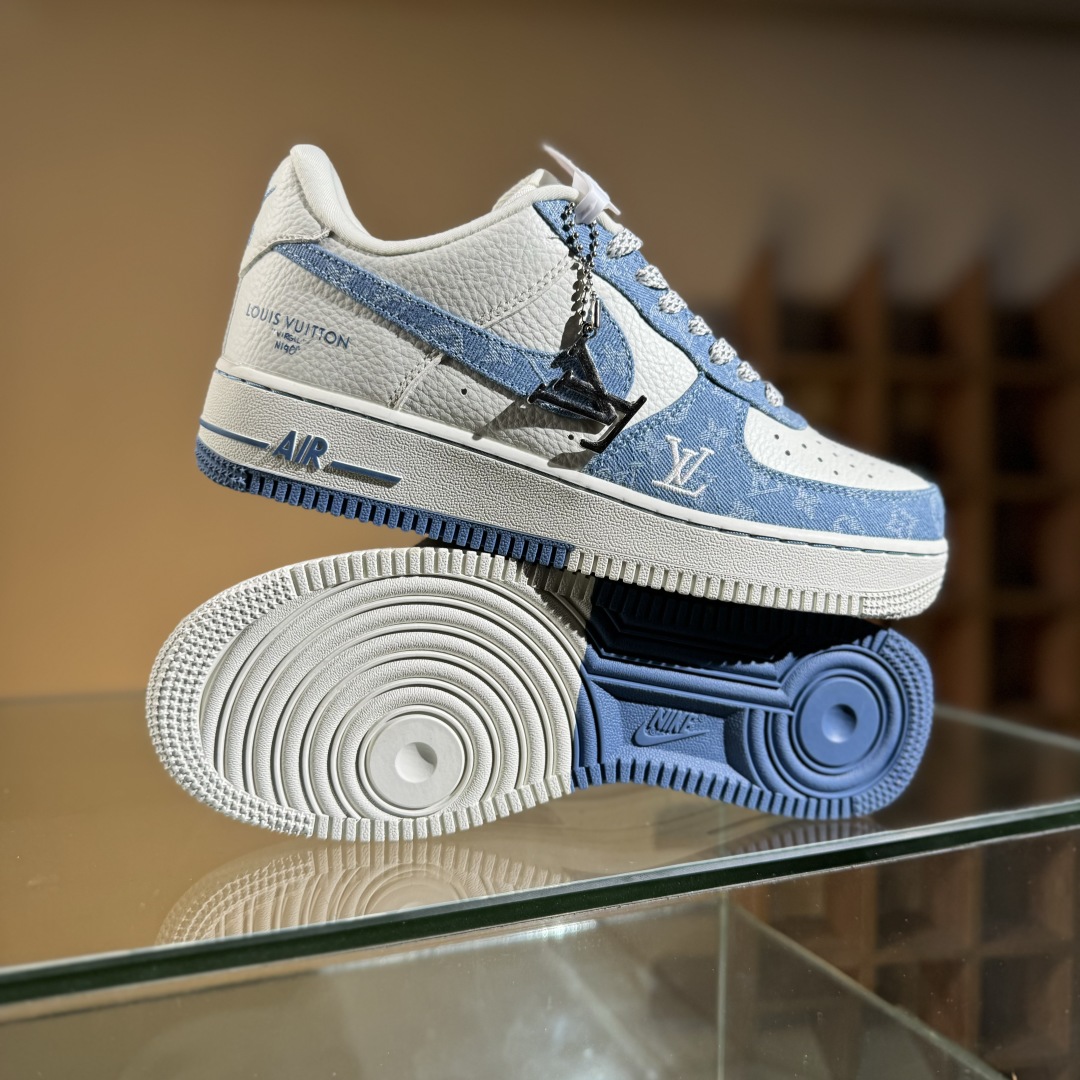 260 Nike Air Force 1'07 Low LV联名 淡蓝牛仔 空军一号低帮休闲板鞋 SC0601-555