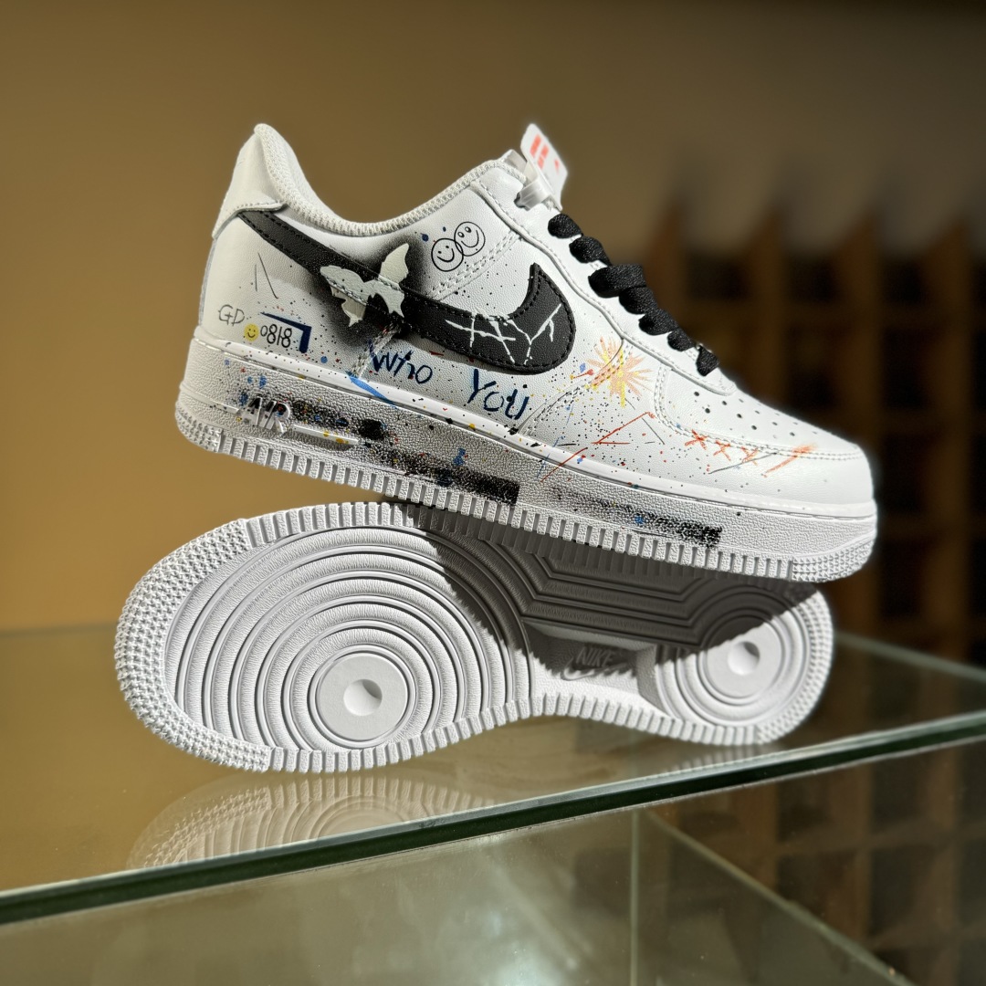 260 Nike Air Force 1'07 Low 蝴蝶涂鸦 空军一号低帮休闲板鞋 ZH0316-088