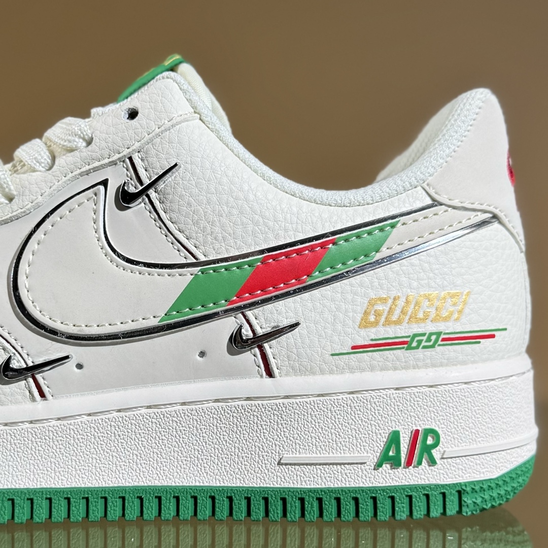 260 Nike Air Force 1'07 Low 古驰联名 彩绿四勾 空军一号低帮休闲板鞋 XS2869-002