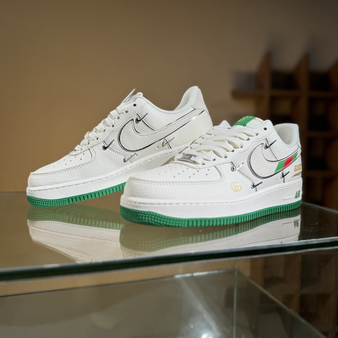 260 Nike Air Force 1'07 Low 古驰联名 彩绿四勾 空军一号低帮休闲板鞋 XS2869-002
