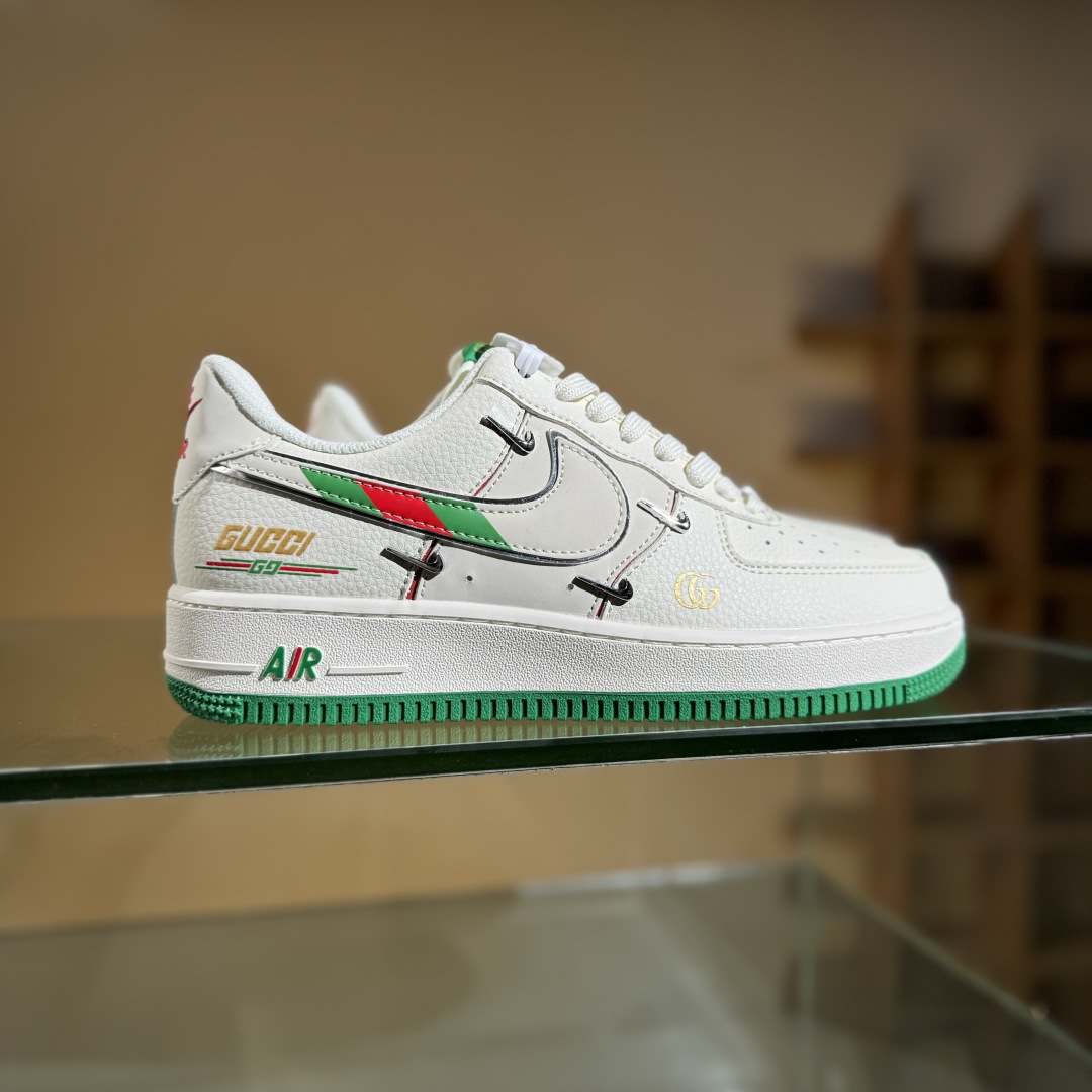 260 Nike Air Force 1'07 Low 古驰联名 彩绿四勾 空军一号低帮休闲板鞋 XS2869-002