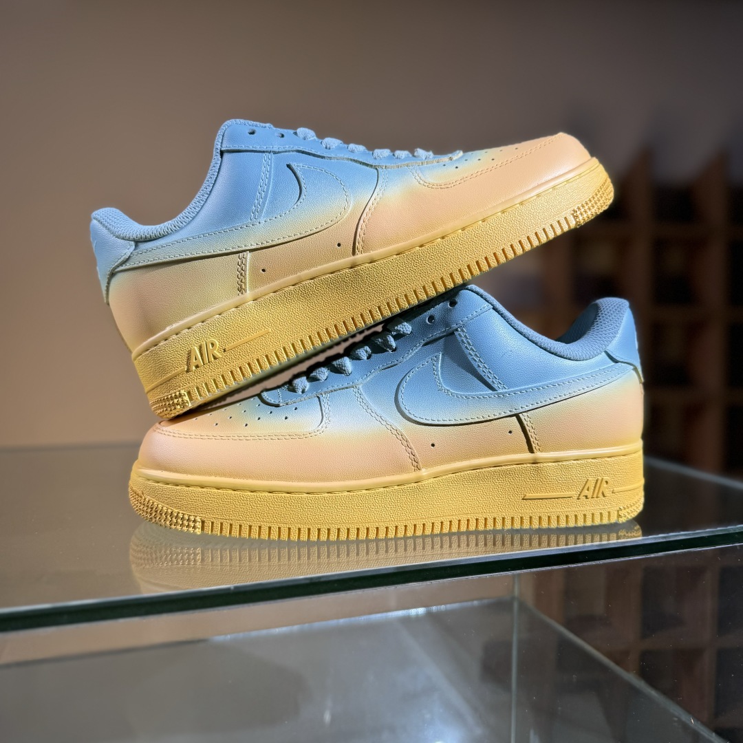 260 Nike Air Force 1'07 Low 蓝黄渐变 空军一号低帮休闲板鞋 GS9875-002