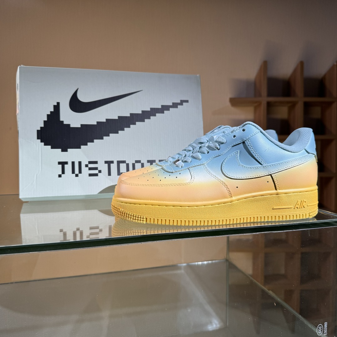 260 Nike Air Force 1'07 Low 蓝黄渐变 空军一号低帮休闲板鞋 GS9875-002