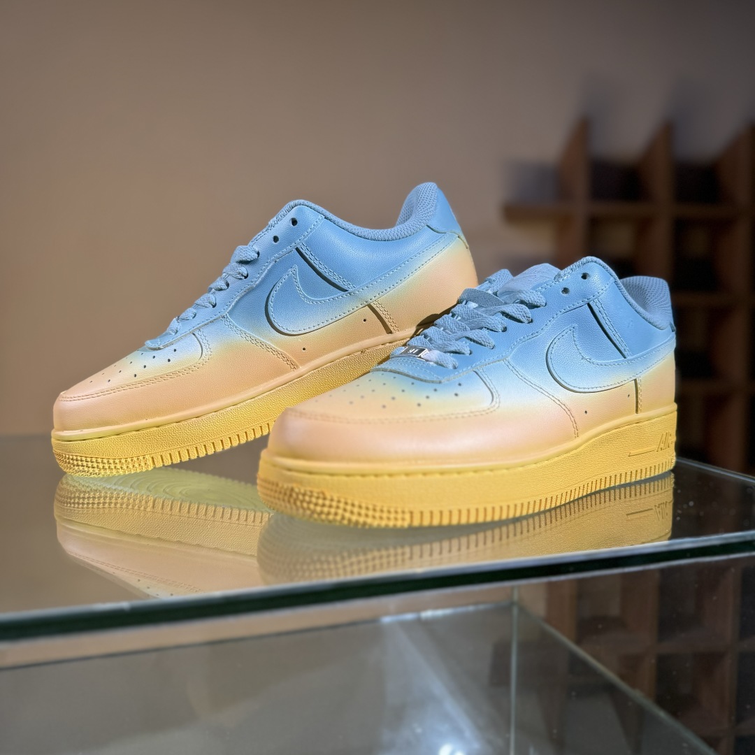 260 Nike Air Force 1'07 Low 蓝黄渐变 空军一号低帮休闲板鞋 GS9875-002