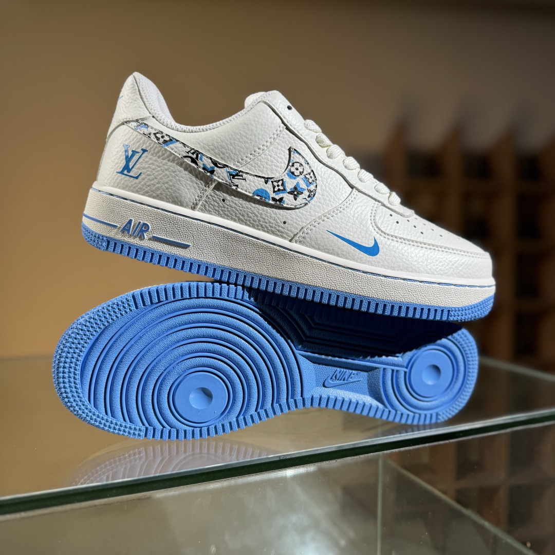 260 Nike Air Force 1'07 Low LV联名 奶白霜蓝 空军一号低帮休闲板鞋 LW9279-017