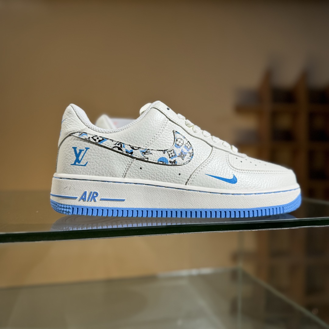 260 Nike Air Force 1'07 Low LV联名 奶白霜蓝 空军一号低帮休闲板鞋 LW9279-017