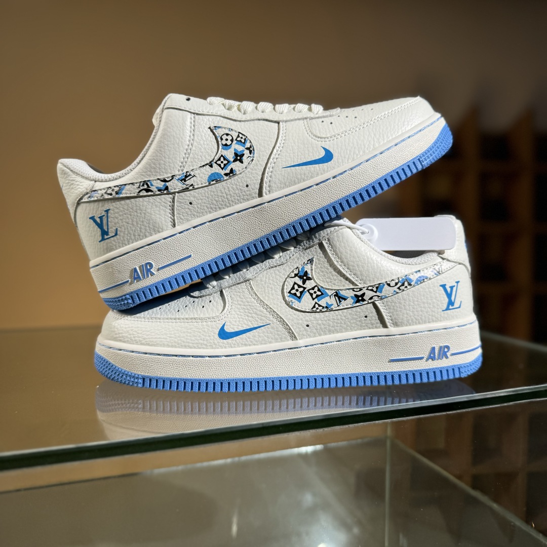 260 Nike Air Force 1'07 Low LV联名 奶白霜蓝 空军一号低帮休闲板鞋 LW9279-017