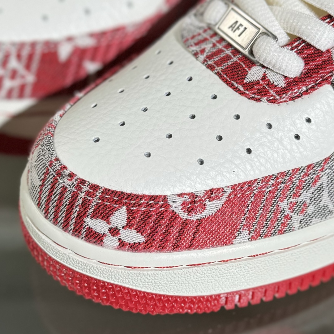 260 Nike Air Force 1'07 Low LV联名 灰红牛仔 空军一号低帮休闲板鞋 SC9207-541 3M反光