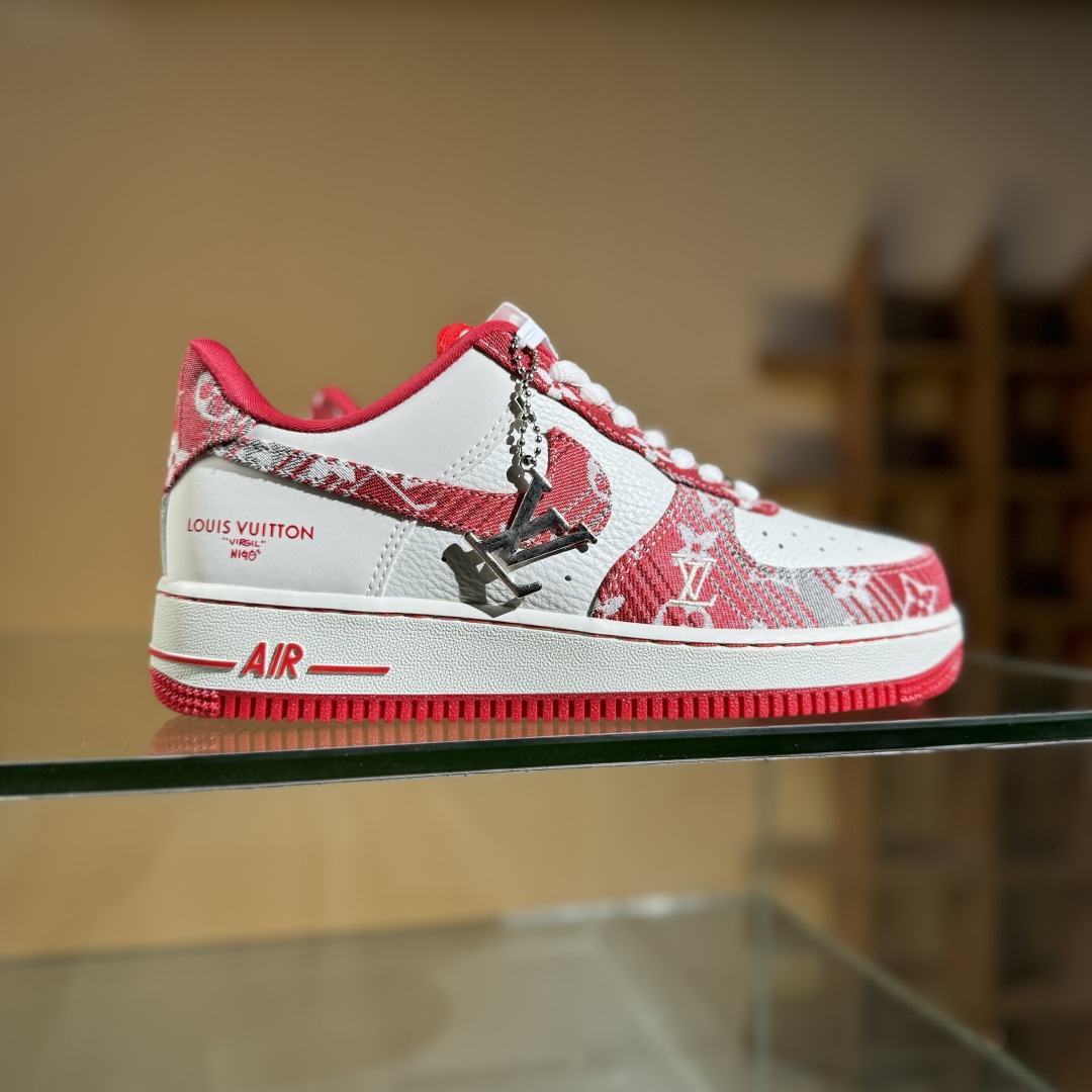260 Nike Air Force 1'07 Low LV联名 灰红牛仔 空军一号低帮休闲板鞋 SC9207-541 3M反光