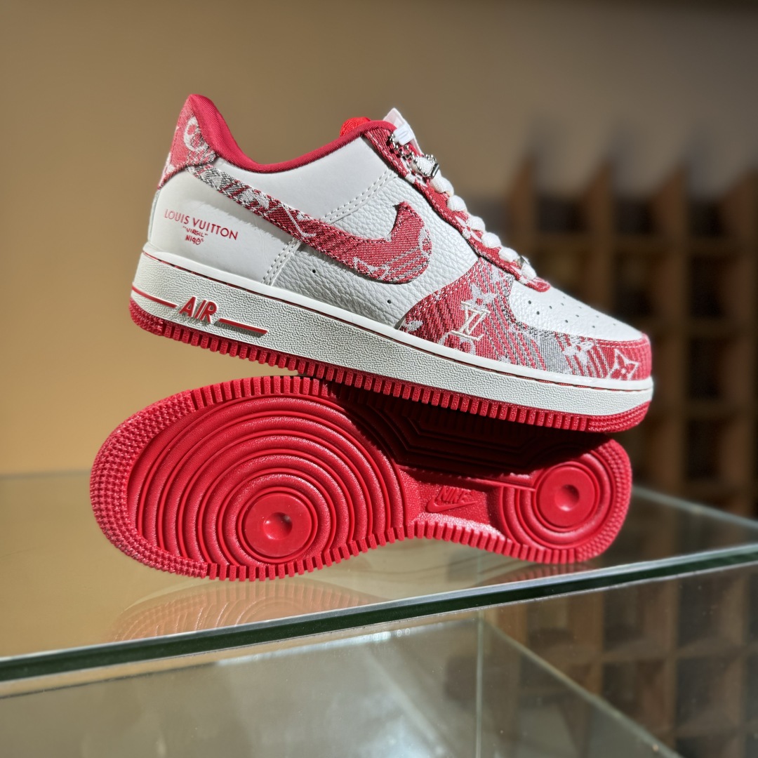 260 Nike Air Force 1'07 Low LV联名 灰红牛仔 空军一号低帮休闲板鞋 SC9207-541 3M反光