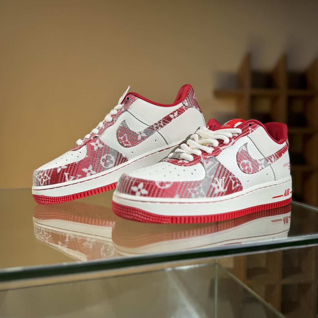 260 Nike Air Force 1'07 Low LV联名 灰红牛仔 空军一号低帮休闲板鞋 SC9207-541 3M反光
