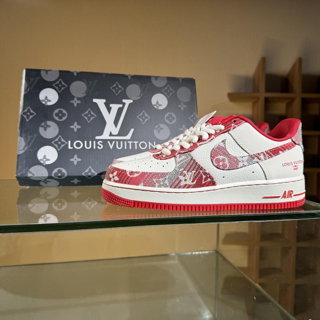 260 Nike Air Force 1'07 Low LV联名 灰红牛仔 空军一号低帮休闲板鞋 SC9207-541 3M反光