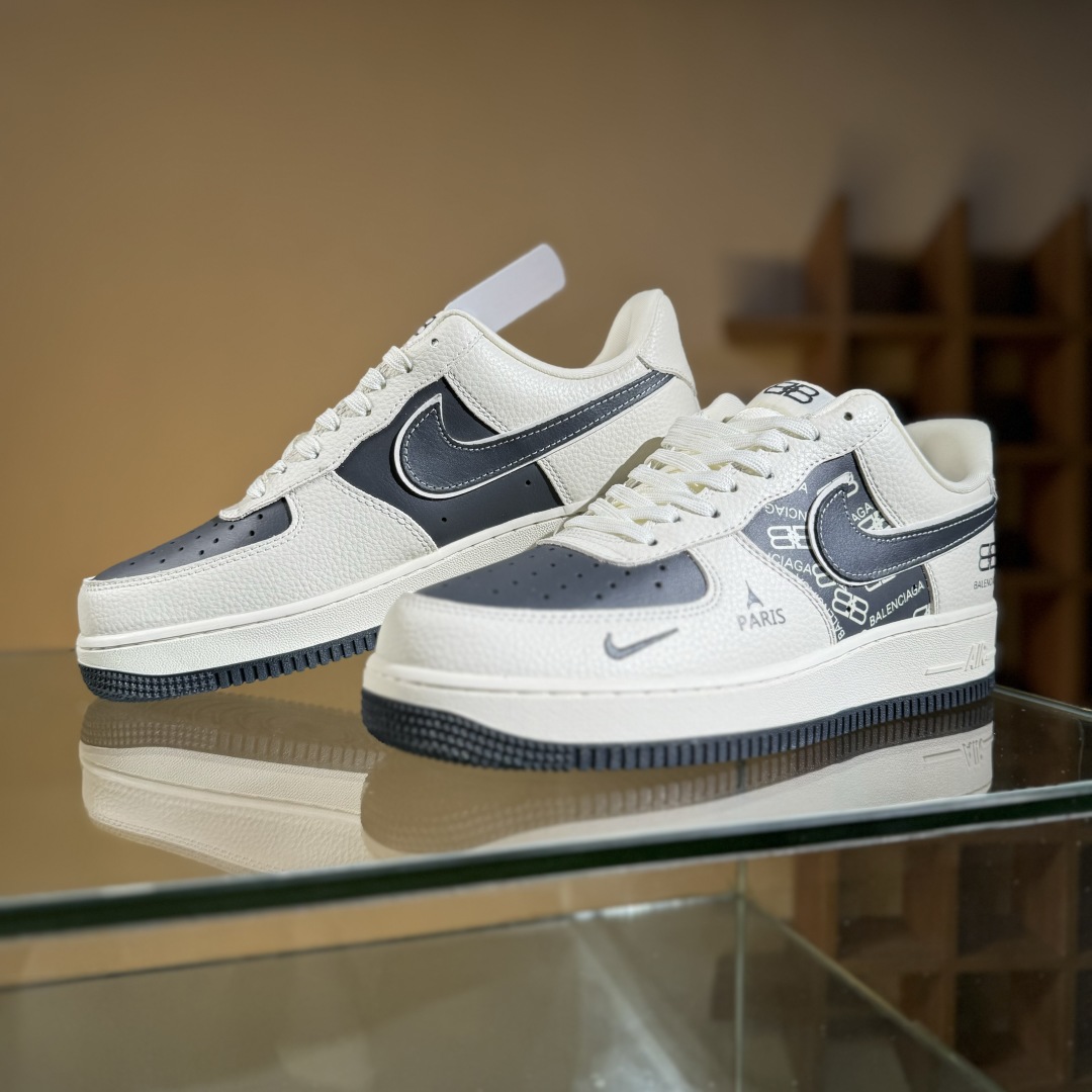 260 Nike Air Force 1'07 Low 巴黎世家联名 米黑涂鸦 空军一号低帮休闲板鞋 XL1978-103