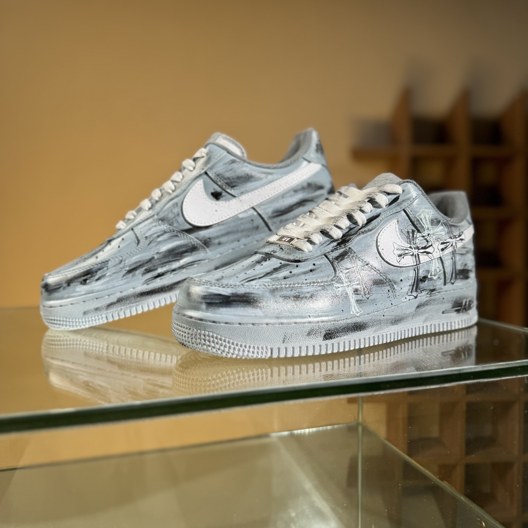 260 Nike Air Force 1 Low 克罗心涂鸦做旧 CW2288-111