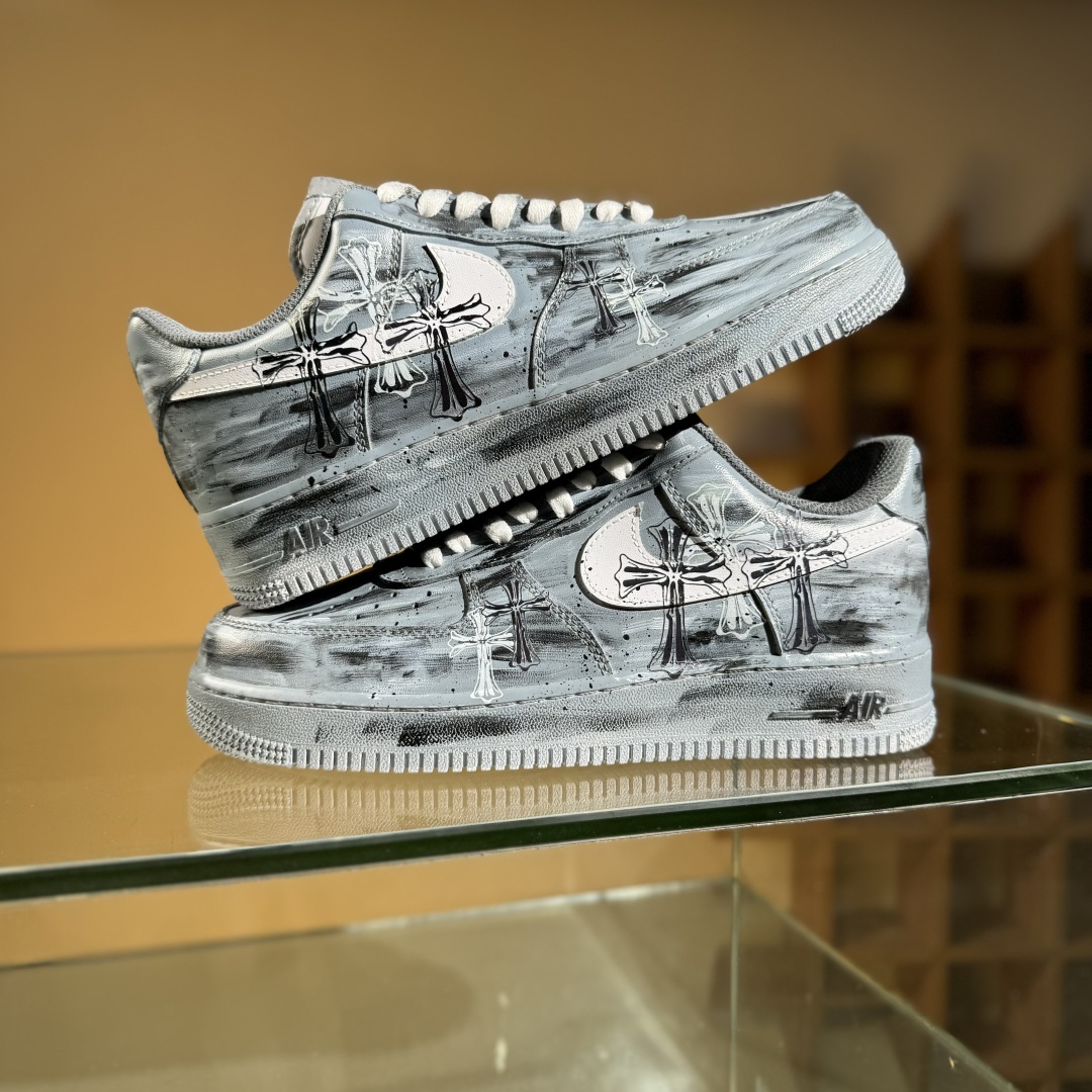 260 Nike Air Force 1 Low 克罗心涂鸦做旧 CW2288-111
