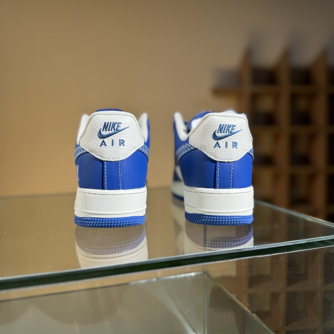 260 Nike Air Force 1'07 Low LV联名 花纹蓝勾 空军一号低帮休闲板鞋 KK1988-092