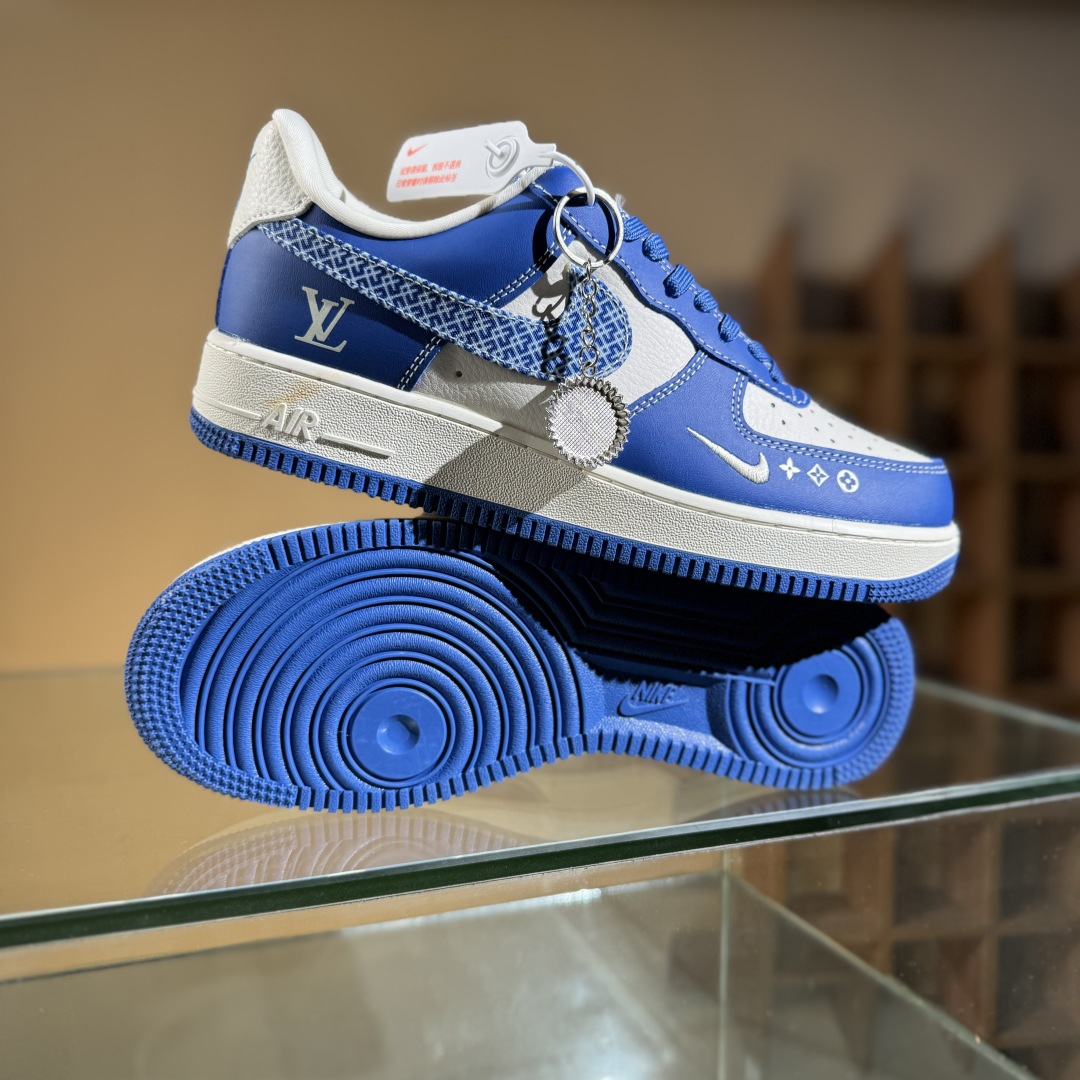 260 Nike Air Force 1'07 Low LV联名 花纹蓝勾 空军一号低帮休闲板鞋 KK1988-092