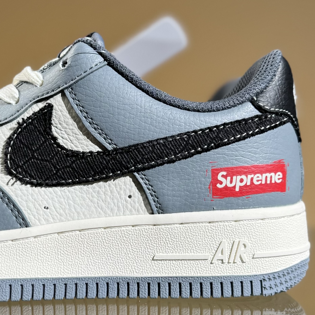 260 Nike Air Force 1 Low 07 x Supreme 灰白小勾  HS8068-046