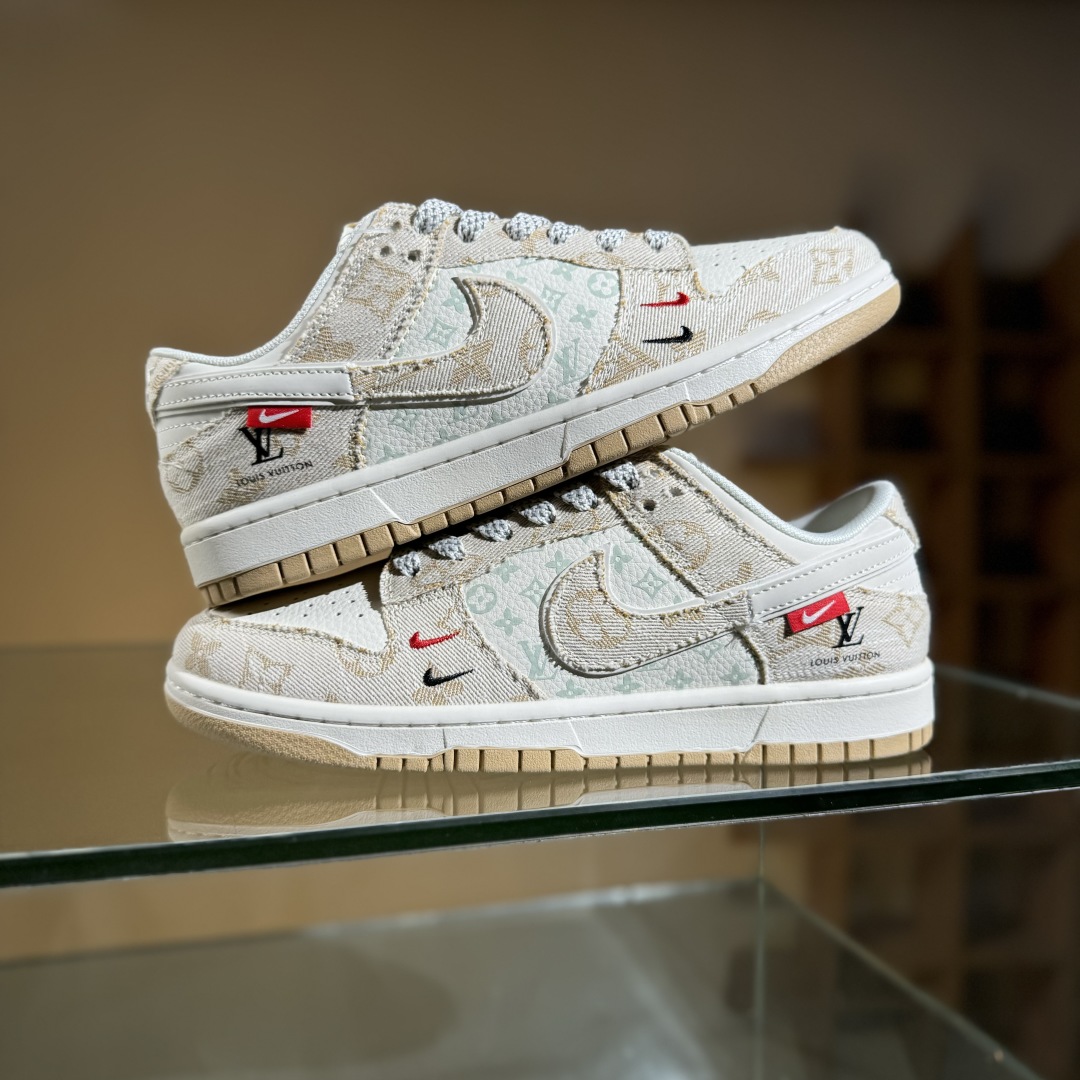 280 Nike SB Dunk Low LV联名 卡其牛仔  低帮休闲板鞋 YX5066-377