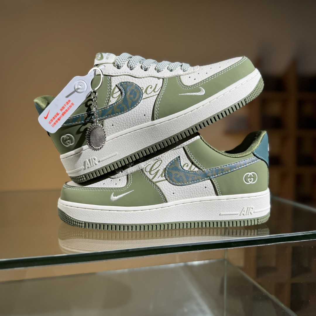 260 Nike Air Force 1'07 Low 古驰联名 草绿 空军一号低帮休闲板鞋 KK1988-094