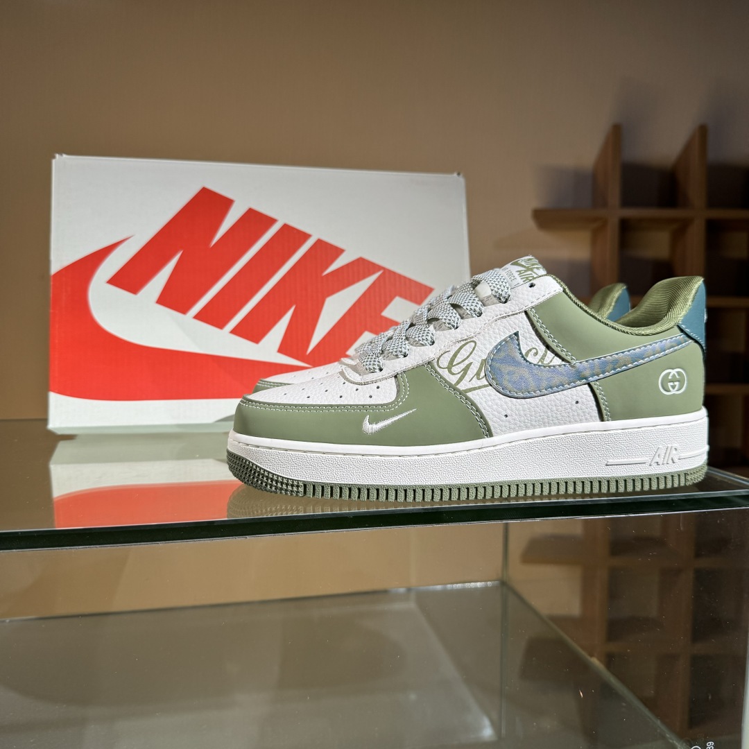 260 Nike Air Force 1'07 Low 古驰联名 草绿 空军一号低帮休闲板鞋 KK1988-094