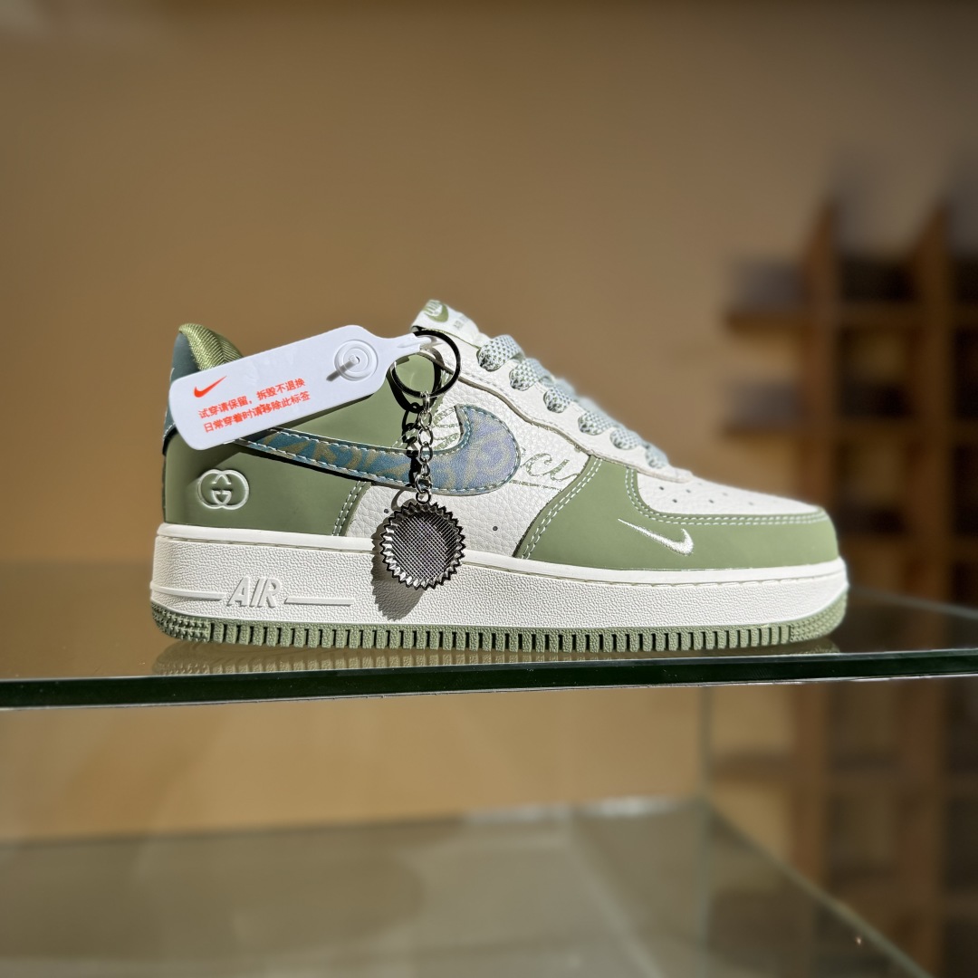 260 Nike Air Force 1'07 Low 古驰联名 草绿 空军一号低帮休闲板鞋 KK1988-094