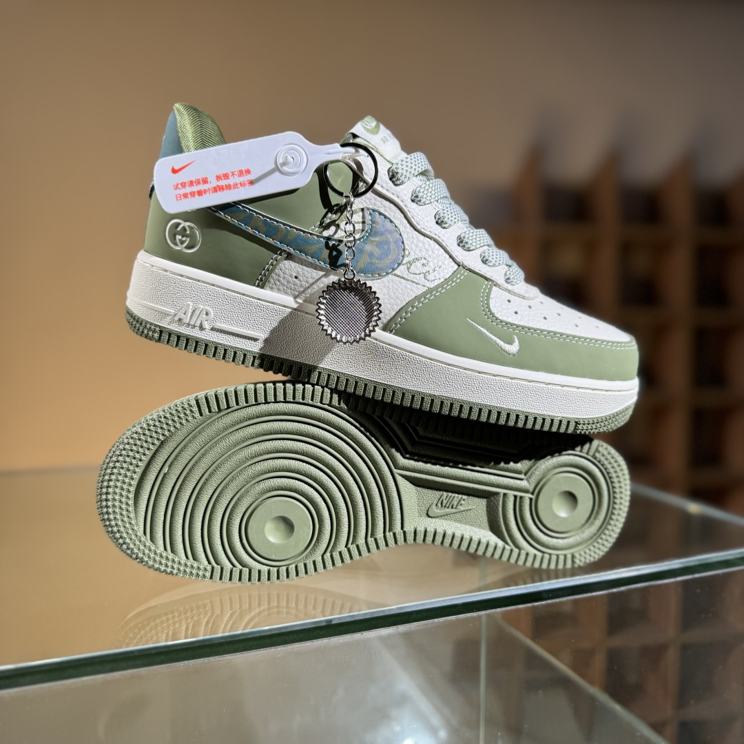 260 Nike Air Force 1'07 Low 古驰联名 草绿 空军一号低帮休闲板鞋 KK1988-094