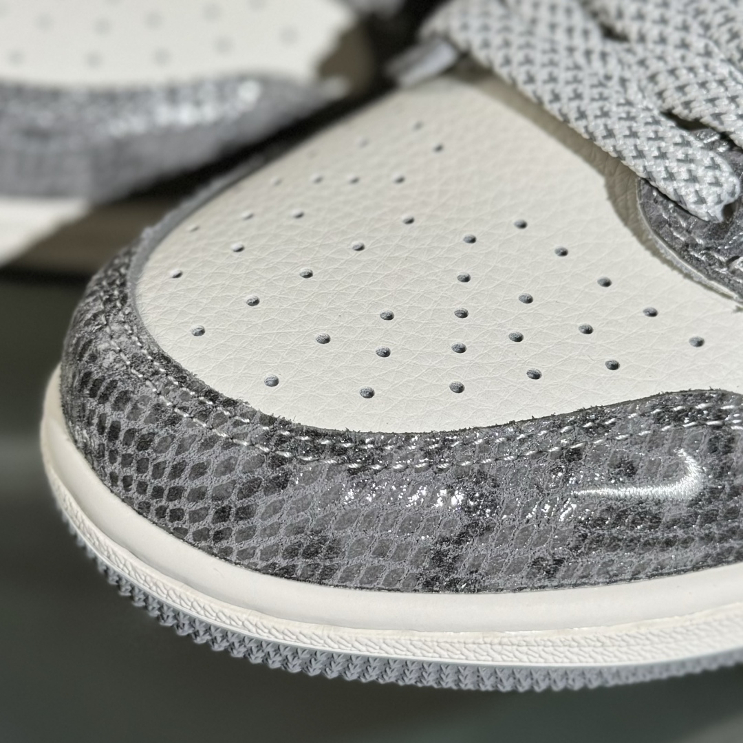 280 Travis Scott x Fragment Design x Air Jordan 1 Low SP AJ1 乔1 LV联名 蛇纹灰 低帮文化休闲板鞋 XS7089-619