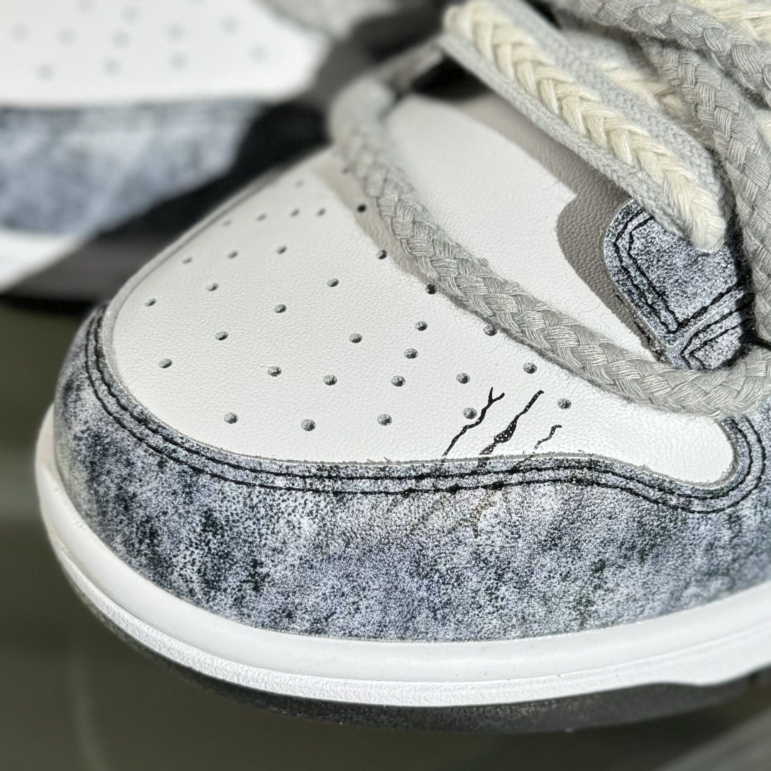 280 Nike SB Dunk Low 熊猫恶作剧-滑行轨迹 绑带 低帮休闲板鞋 DD1391-100