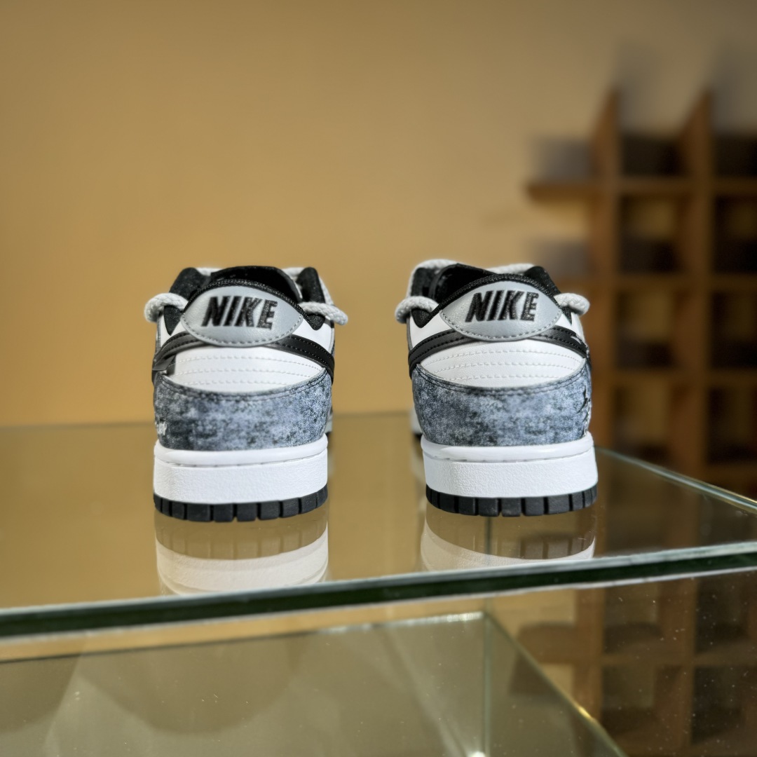 280 Nike SB Dunk Low 熊猫恶作剧-滑行轨迹 绑带 低帮休闲板鞋 DD1391-100