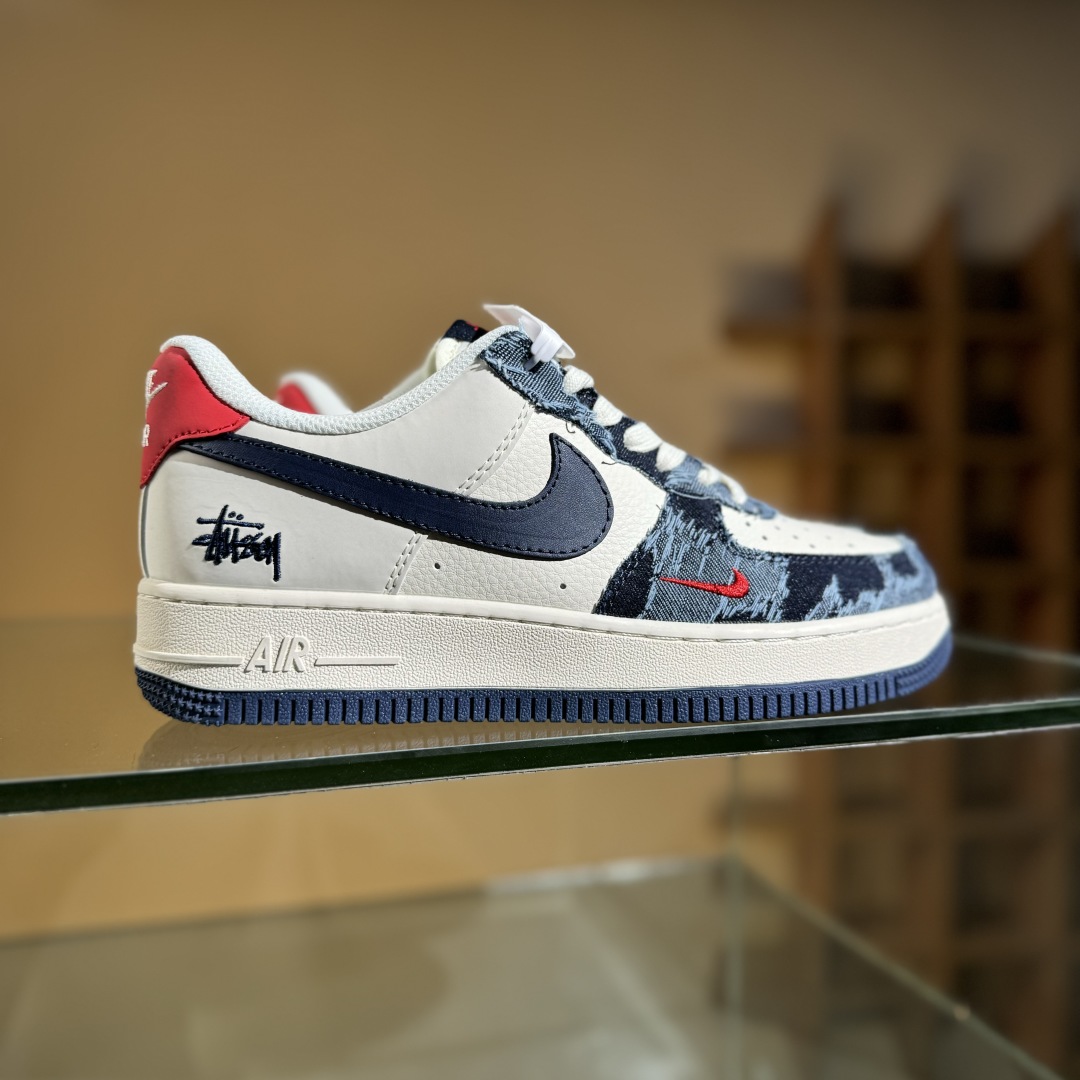 260 Nike Air Force 1'07 Low 斯图西联名 做旧牛仔 空军一号低帮休闲板鞋 XS1958-579