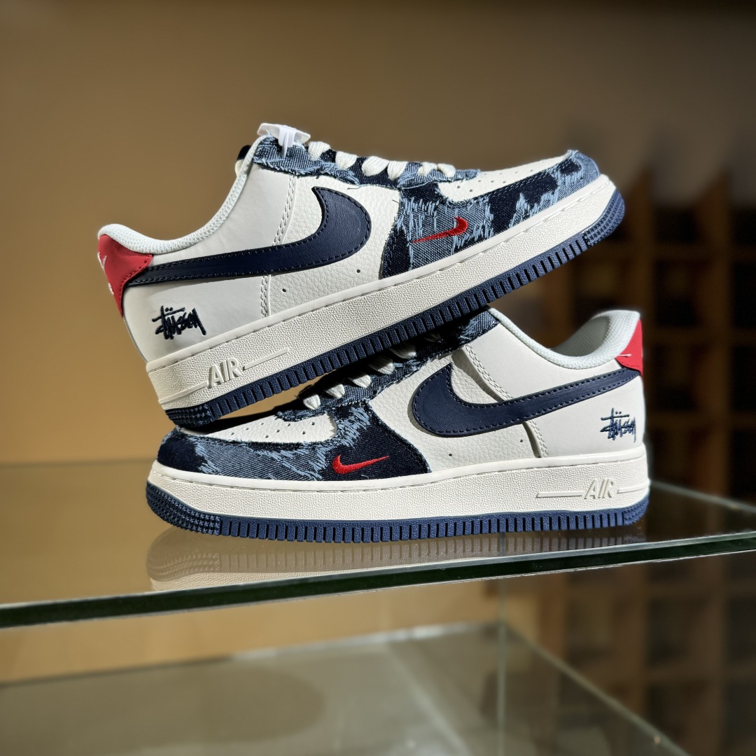 260 Nike Air Force 1'07 Low 斯图西联名 做旧牛仔 空军一号低帮休闲板鞋 XS1958-579