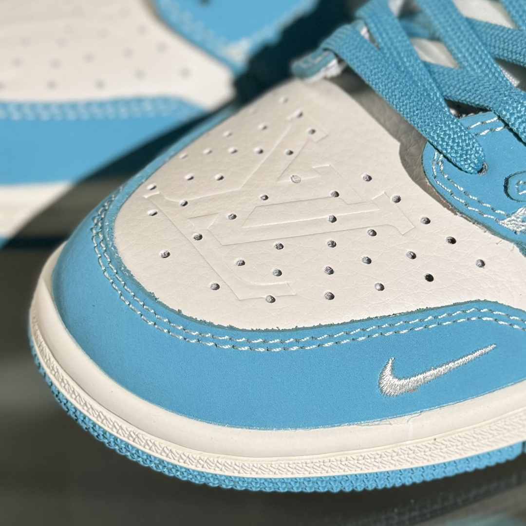 280 Travis Scott x Fragment Design x Air Jordan 1 Low SP AJ1 乔1 LV联名 浅天蓝 低帮文化休闲板鞋 LD2025-034