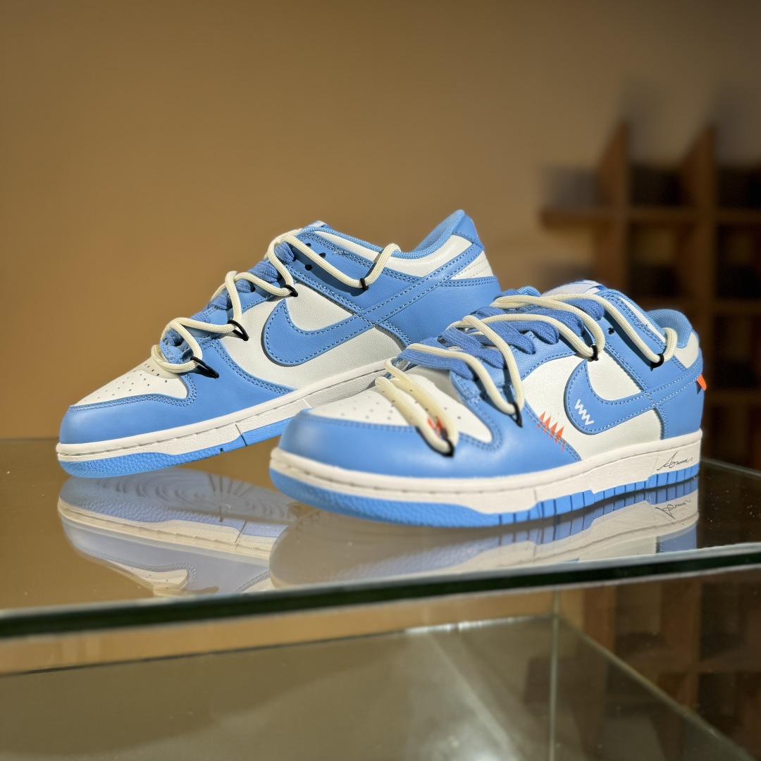 220 Nike SB Dunk Low 白蓝 绑带 低帮休闲板鞋 DV0833-113
